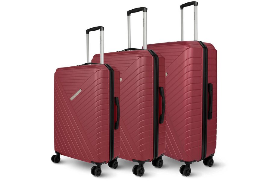 deluxe4home Kofferset Reisekoffer ABS-Hartschalenkoffer I Reisetasche Gepäck, 4 Rollen, (Set, 3 tlg., Hartschalen Trolley Set), Rollbar, Mit Zahlenschloss von deluxe4home