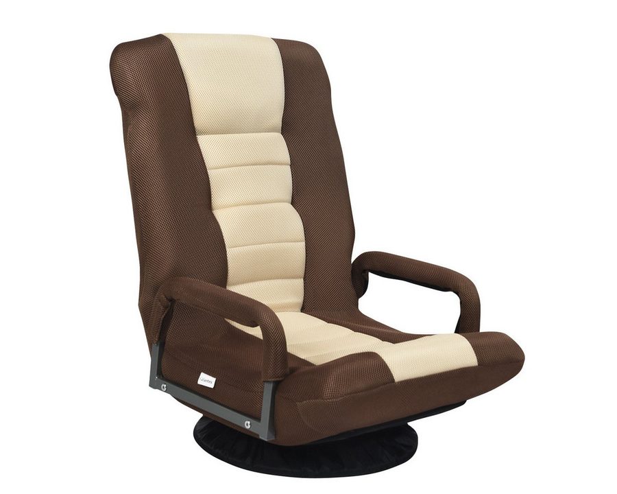 COSTWAY Relaxsessel, Bodensessel mit verstellbarer Rückenlehne,drehbar von COSTWAY