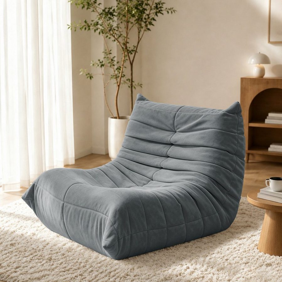VUZINIC Sitzsack für Erwachsene, Memory-Schaum-Füllung, Bodensofa, Wohnzimmer & Büro (1 St) von VUZINIC