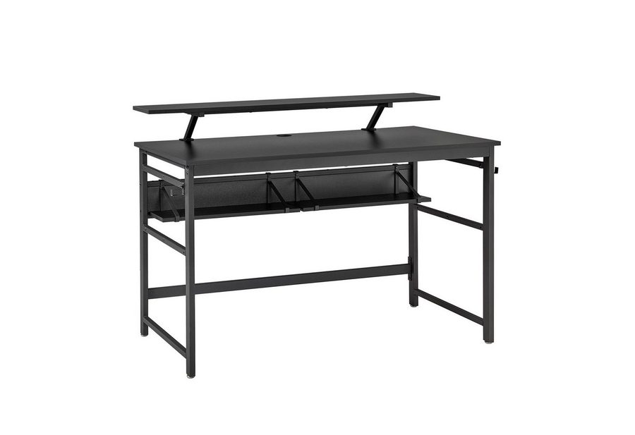 Mondeer Schreibtisch Computertisch, 120cm, mit 2 Ablagefächern, Abnehmbarer Monitorständer von Mondeer