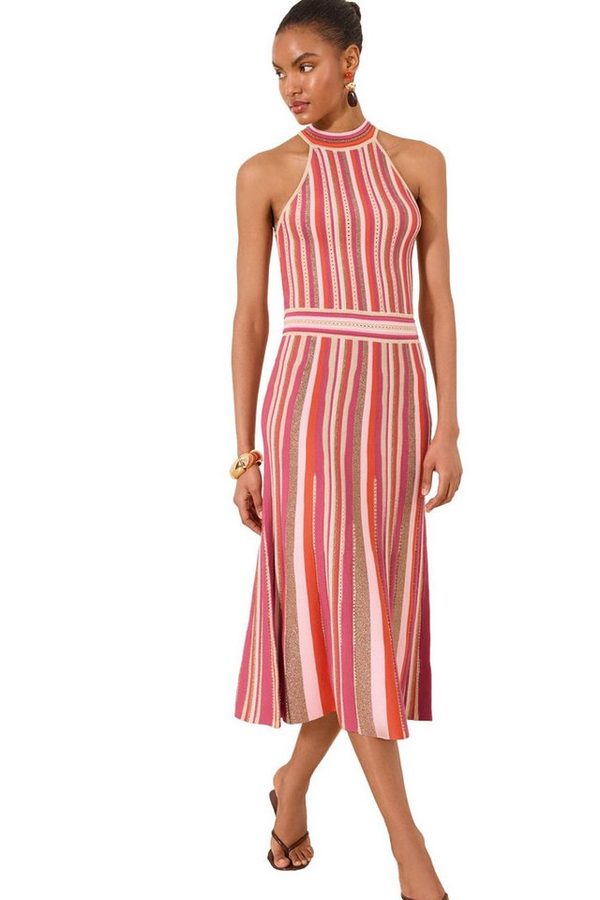 LIPSY Midikleid Lipsy Neckholder-Midikleid aus Strick mit Metallic (1-tlg) von Lipsy