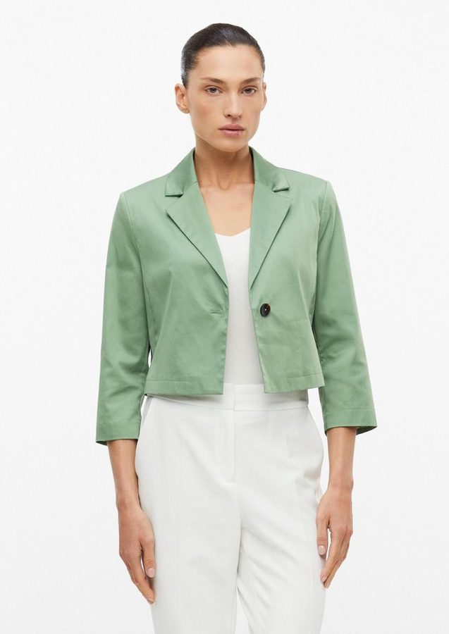 s.Oliver Jackenblazer Indoor-Blazer Cropped-Blazer aus Baumwollsatin von s.Oliver