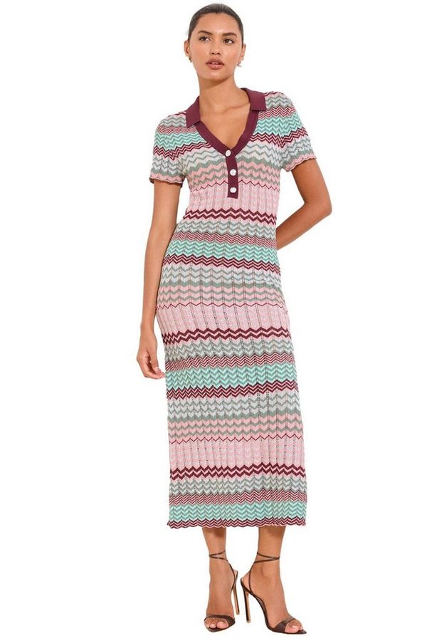 LIPSY Maxikleid Lipsy Kurzärmeliges Polo-Maxikleid, Kurzgröße (1-tlg) von Lipsy