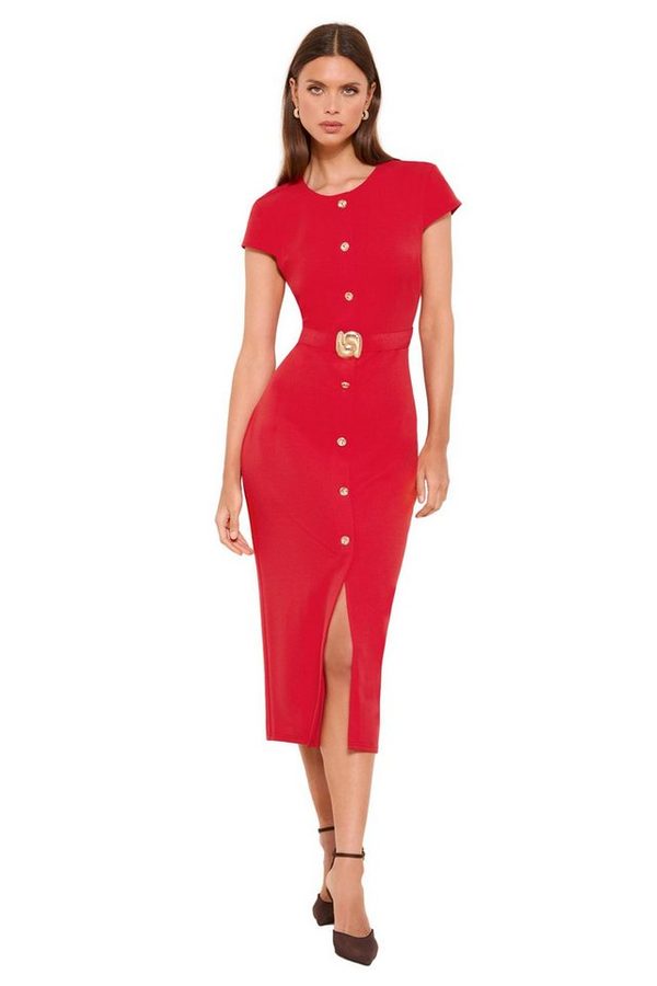 LIPSY Midikleid Lipsy Durchgeknöpftes Midi-Bodyconkleid (1-tlg) von Lipsy