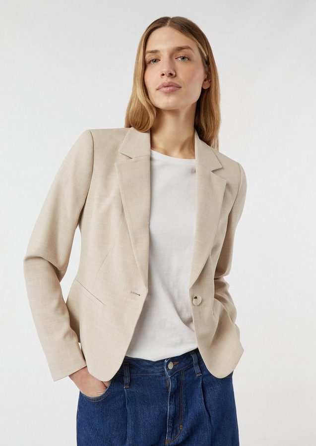 comma Jackenblazer Indoor-Blazer Taillierter Blazer in Strukturware von comma