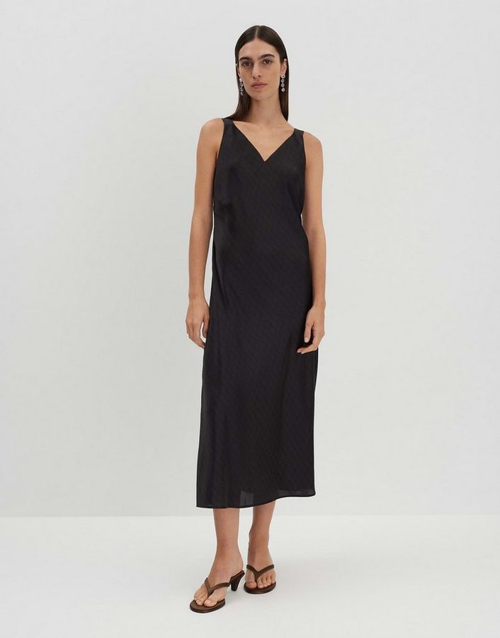 someday Midikleid QOVA GRAPHIC mit minimalistischem Print von someday