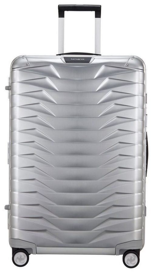 Samsonite Hartschalen-Trolley PROXIS ALU, verschiedene Größen, 4 Rollen, aus Aluminium, mit Kreuzspanngurt, mit integriertem Namensschild von Samsonite