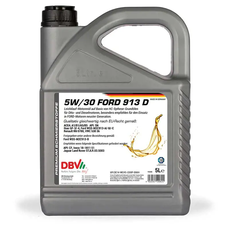 Synthetik  DBV Ford 5W-30 5 Liter von DBV Motoröl