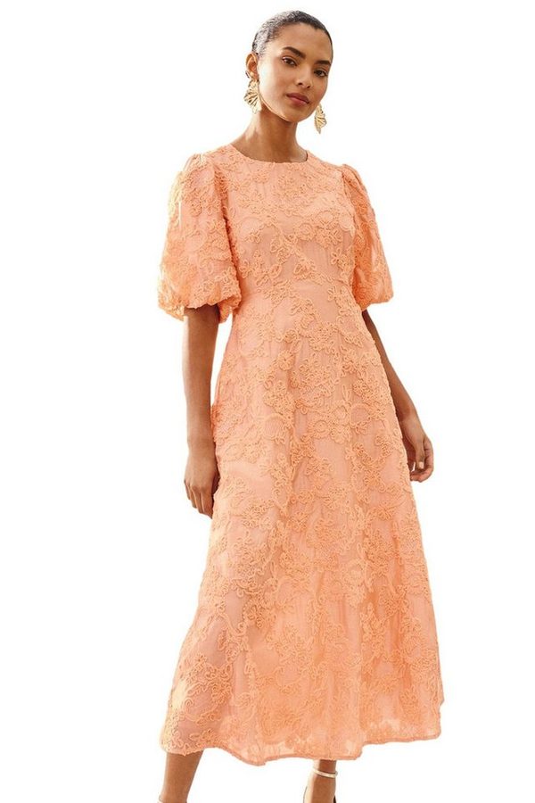 Love & Roses Midikleid Love & Roses Strukturiertes Midikleid, Regular (1-tlg) von Love & Roses