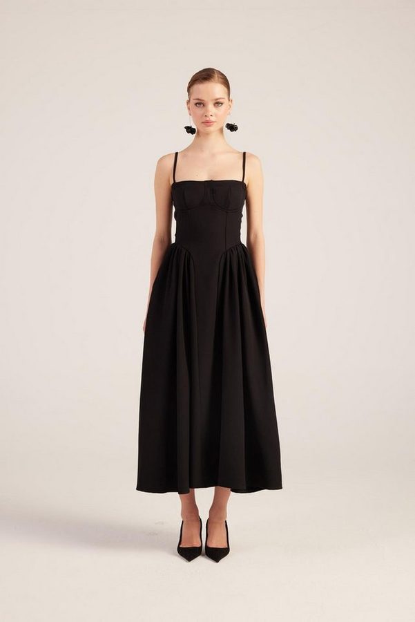 HOLLY LOLLY Midikleid Langkleid mit Trägern von HOLLY LOLLY