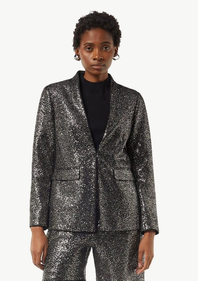 comma Jackenblazer Indoor-Blazer Festlicher Blazer mit Pailletten von comma