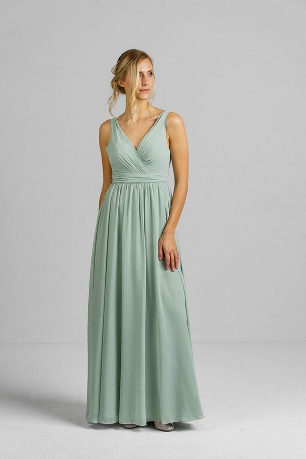 ANNIS WIESBADEN EST. 2021 Abendkleid Brautjungfernkleid Abendkleid „Jade“ mit Chiffonrock von ANNIS WIESBADEN EST. 2021