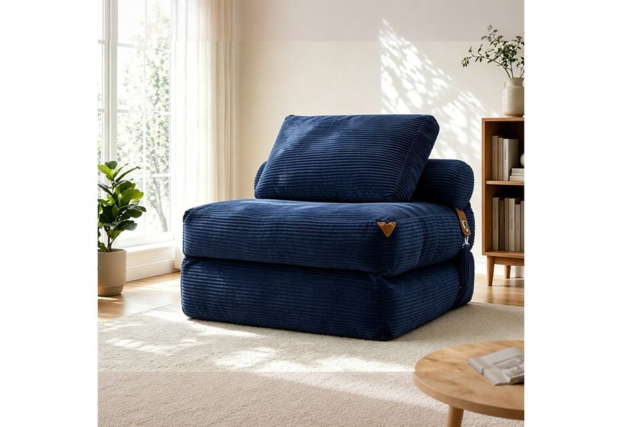 VUZINIC Schlafsofa 2-in-1 faltbarer Sessel-Sofa, ergonomischer Halt, 1 Teile, vakuumverpackt, montagefrei, weich, Wohnung & Büro von VUZINIC