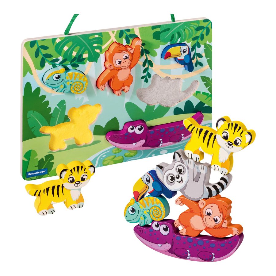 Ravensburger Play+ Magnetisches Holz-Fühl-Puzzle Dschungel von Ravensburger