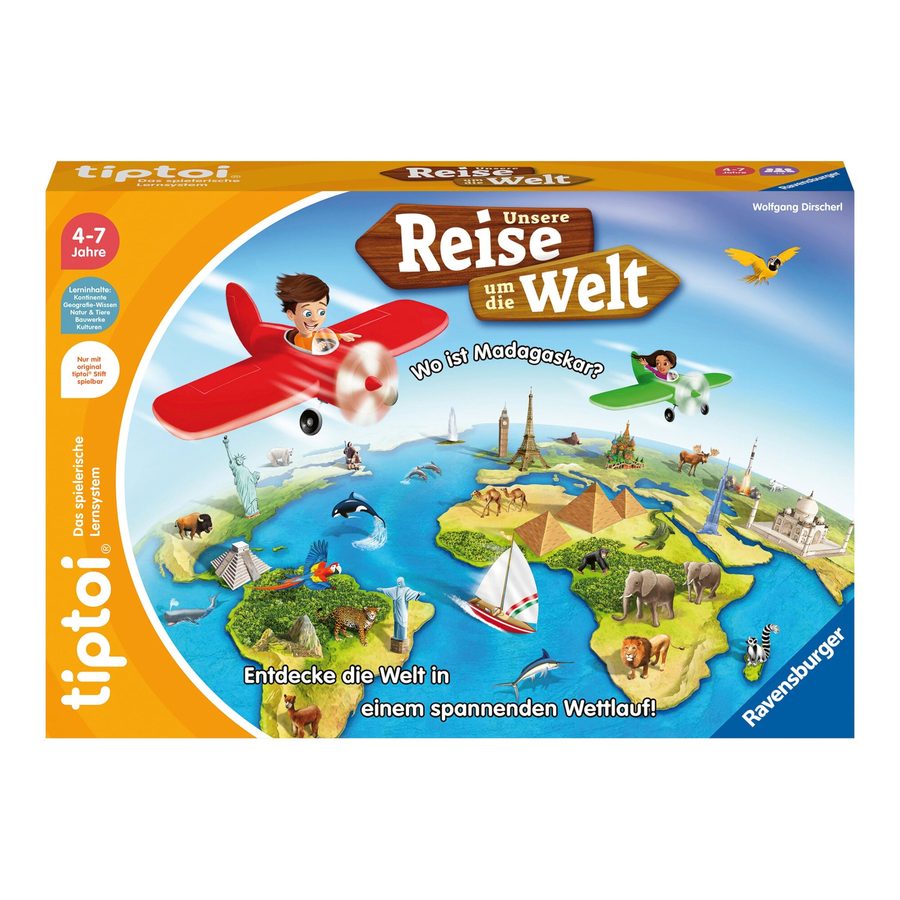 Ravensburger Tiptoi Lernspiel Unsere Reise um die Welt von Ravensburger