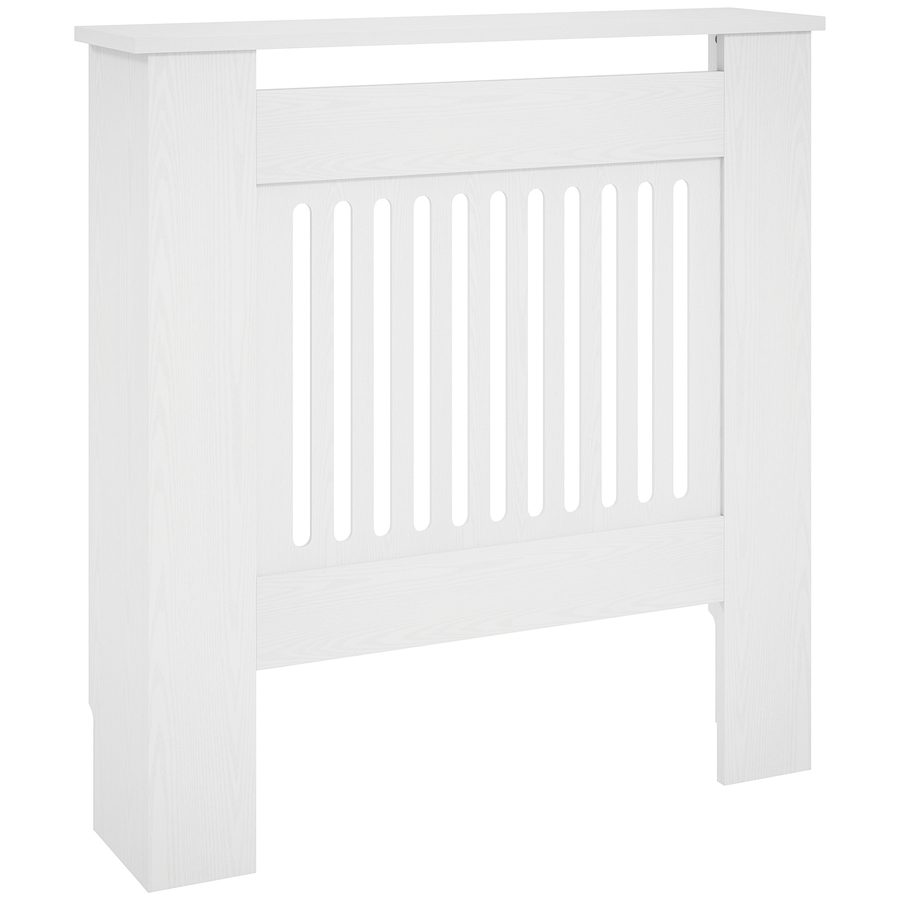 HOMCOM Heizkörperverkleidung mit horizontalen Lamellen, Weiß Heizkörperabdeckung, Heizkörperdekoration Heizungsverkleidung für Wohnzimmer, Schlafzimmer, 78 x 19 x 81cm   Aosom von HOMCOM
