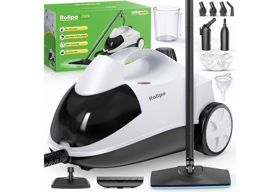 Rolipo Dampfreiniger Dampfdruck:4 Bar,Leistung:2000 W,Tank:Max 2 L,Nutzungsdauer:40 Minuten, 2000 W, Dampfdruck:4 Bar,Leistung:2000W,Tank:Max 2L,Nutzungsdauer:40 Minuten von Rolipo