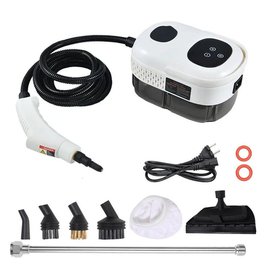 Detrida Handdampfreiniger 2500W Tragbarer Dampfreiniger Multifunktionaler Handdampfreiniger, 2500,00 W, mit 6 Geschwindigkeiten einstellbar und 3 Arten von Bürstenköpfen. von Detrida