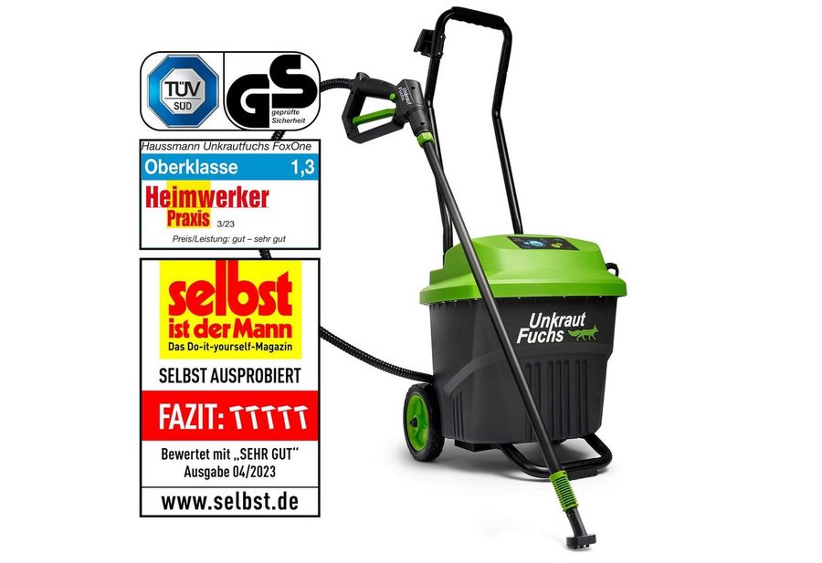 Unkrautfuchs Unkrautbrenner Unkrautvernichter mit heißem Wasser + Dampfreiniger inkl. Zubehör Set, biologisch, Ohne Chemie, Anwendung im Stehen, Beet, Holz, Terrassen von Unkrautfuchs