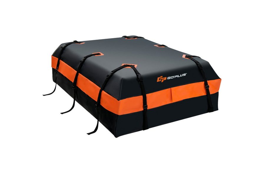 COSTWAY Dachbox, 600L Dachkoffer, mit 10 breite Gurte & 6 Türhaken von COSTWAY