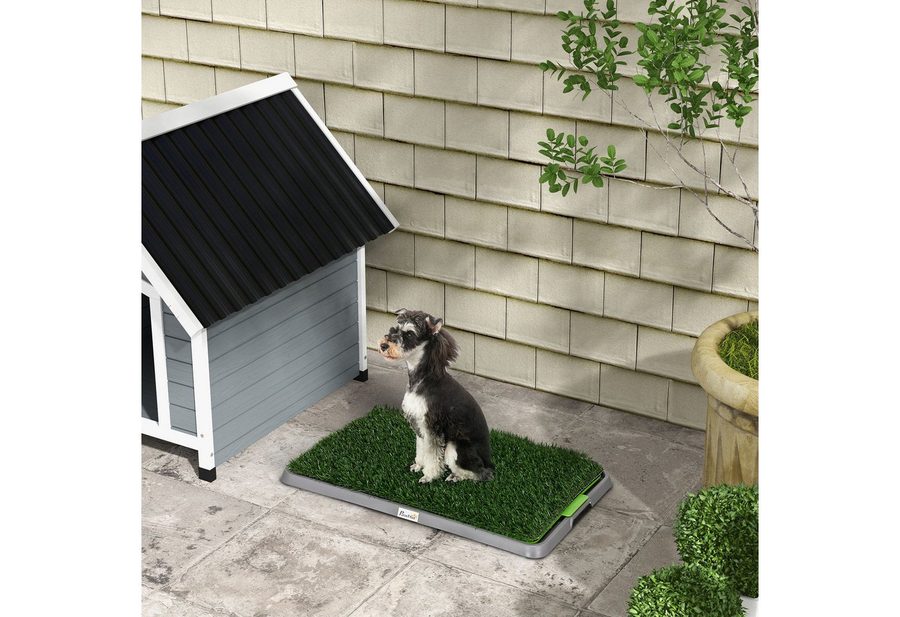 PawHut PawHut Welpentoilette Hundetoilette mit 2 Grasmatte Tablett für Töpfchentraining von PawHut