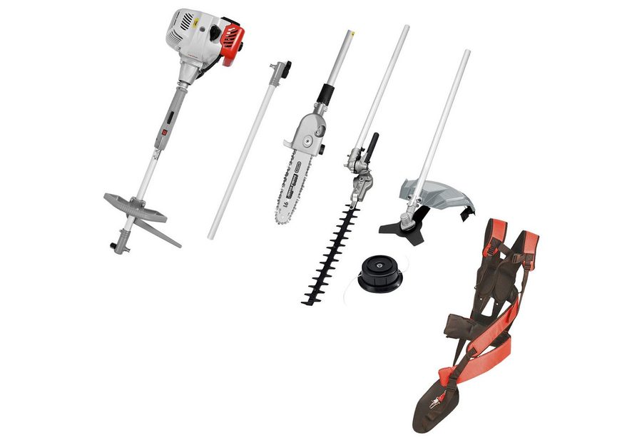 ikra GmbH Garten-Multifunktionsgerät IBKH 52-1, Benzin, Freischneider, Rasentrimmer, Entaster, Heckenschere, 51,7cm³, 1,5kW von ikra GmbH