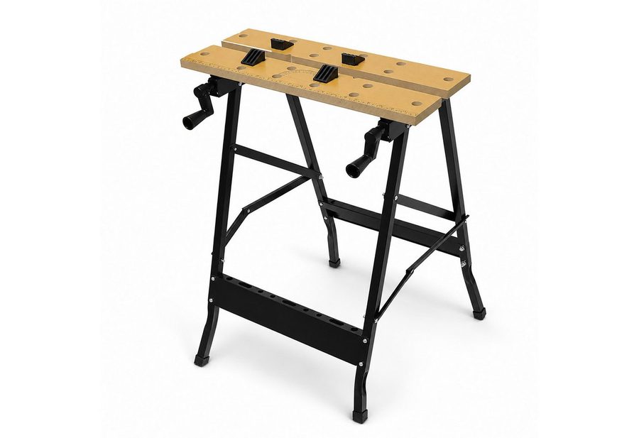 relaxdays Werkbank Klappbare Werkbank mit Spannbacken, (1-tlg) von RELAXDAYS