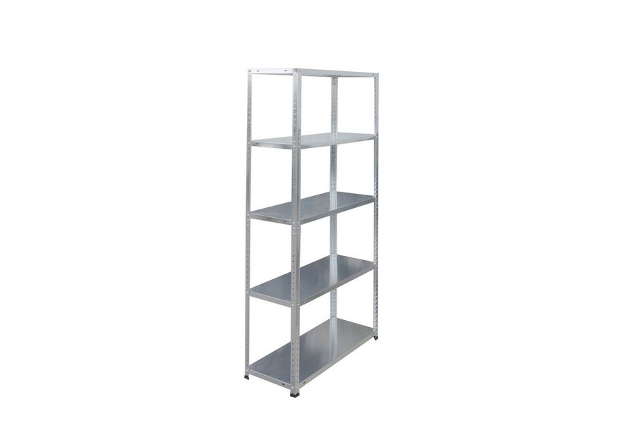 relaxdays Schwerlastregal Lagerregal aus Stahl 200 kg, 1-tlg., silber von RELAXDAYS
