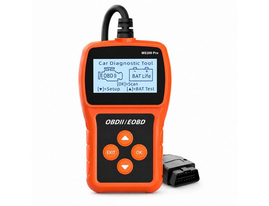 Lisabonde OBD2-Diagnosegerät OBD2 Auslesegerät Auto Diagnosegerät mit Batterietest Benzin Diesel, Einzelgerät, Echtzeit-Datenstrom,Plug-and-Play (keine App erforderlich) von Lisabonde