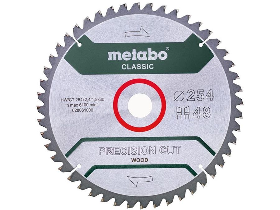 metabo Kreissägeblatt 628061000 (1-St), für Holz 254x2,4x30 mm von Metabo