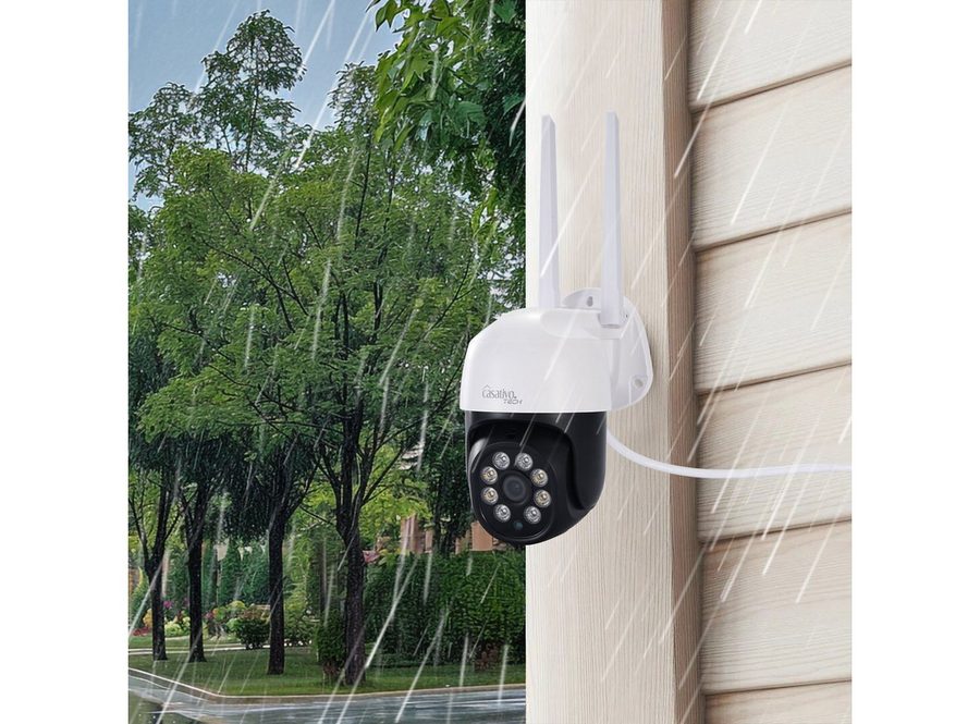 Casativo Überwachungskamera 2K WLAN Outdoor Überwachungskamera mit IP66 Pan-Tilt 15m Sirene (1-tlg., 355°/120° Verfolgung, Gegensprechen, 15 m Erkennung, 95 dB Sirene) von Casativo