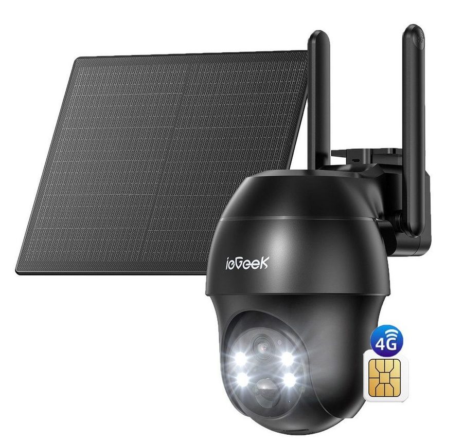 TWUFY Überwachungskamera 4G LTE überwachungskamera mit sim karte outdoor Solar Akku kamera (outdoor, Außenkamera, Außenbereich, Home,Schule,Geschäft,Wald,Farm,Campingbus,Straße, 2K 360° Kabellose Überwachung Farb/IR Nachtsicht IP66 Wasserdichte, 1-tlg., Außenkamera ohne WLAN PIR Erkennung App-Steuerung, Zwei-Wege-Audio PTZ Kabellos Kamera TF/Cloud-Speicher) von TWUFY