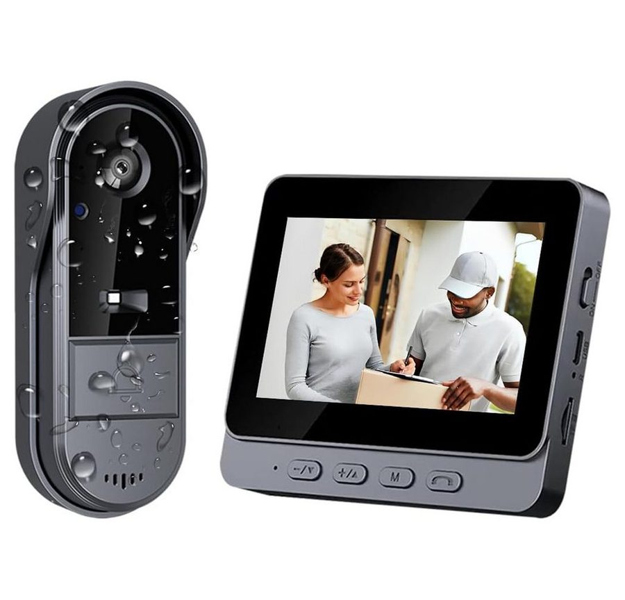 TUWENA Smart Home Türklingel Drahtlose Video Türklingel mit Kamera Outdoor IP65 Wasserdicht 1080P von TUWENA