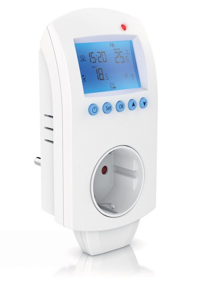 BEARWARE Steckdosen-Thermostat WLAN Steckdosenthermostat, WiFi Smart Life, für Heizgeräte, 5°-35°, max. 3680 W, 1-St., TUYA App-Steuerung, Timer, für Infrarotheizung und Klimagerät von BEARWARE