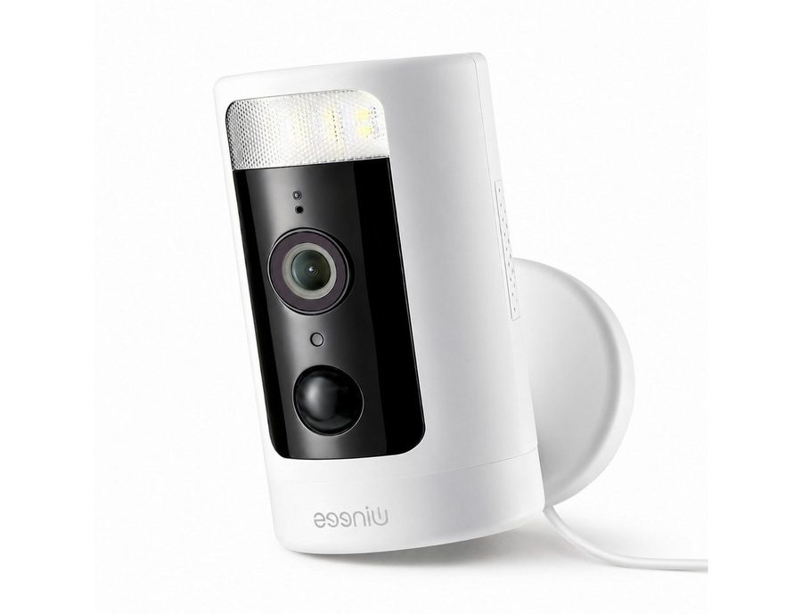 Winees Überwachungskamera (Außenbereich, 4MP 2K WLAN IP Sicherheitskamera zur Heim-& Außenüberwachung, 1-tlg., Schwenk-/Neigbar, Spotlight & IR-Farbnachtsicht, IP-Außenkamera, Auto-Verfolgung, Personen- & Fahrzeugerkennung, Alexa, Zwei-Wege-Audio) von Winees