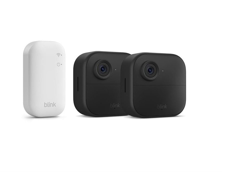 blink IP-Überwachungskamera Kamera Outdoor 4 Sicherheitskamera 2-Kamera-System Überwachungskamera (Innenbereich, Außenbereich, Set, Set, inkl. Sync Modul Core, integriertes Mikrofon) von Blink