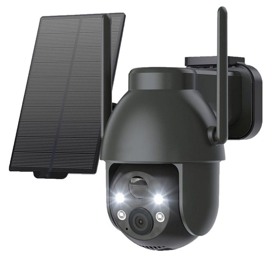 Topcony Überwachungskamera Überwachungskamera Aussen Akku 2K Kamera Überwachung Aussen Solar (Aussen, Außenbereich, Outdoor, 360° WLAN Kamera Outdoor Kabellose Aussenkamera, 1-tlg., mit Farbige Nachtsicht und PIR Bewegungsmelder, 4-fachen Digitalzoom,3 Alarmmodi,4 Bildschirme gleichzeitig anzeigen) von Topcony