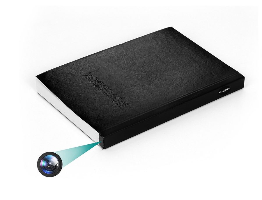 SpionProfi Überwachungskamera 32GB Mini Kamera FULL HD Notizbuch Video Ton Aufnahme Überwachung Cam (Innenbereich, 1-tlg., Versteckte Kamera Mini Spycam Video Ton Aufnahme Haus Büro Geschäft) von SpionProfi