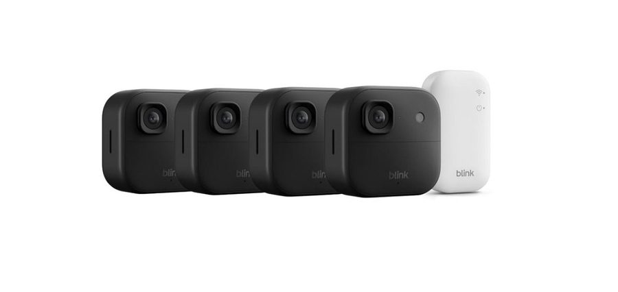 blink IP-Überwachungskamera Outdoor 4 4er Kameraset 2K+ (4-tlg., inkl. Sync Module Core, 2K+, Nachtsicht, 2-Wege-Audio) von Blink