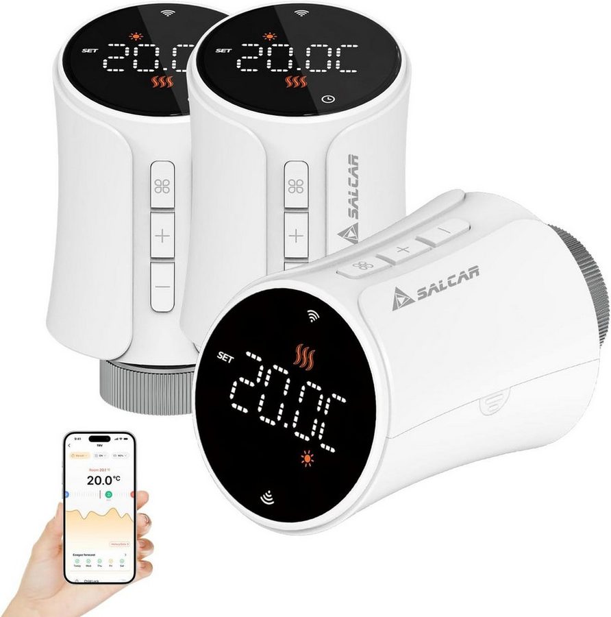 Salcar Heizkörperthermostat Smart WiFi Heizkörperthermostat Thermostat Heizung von Salcar