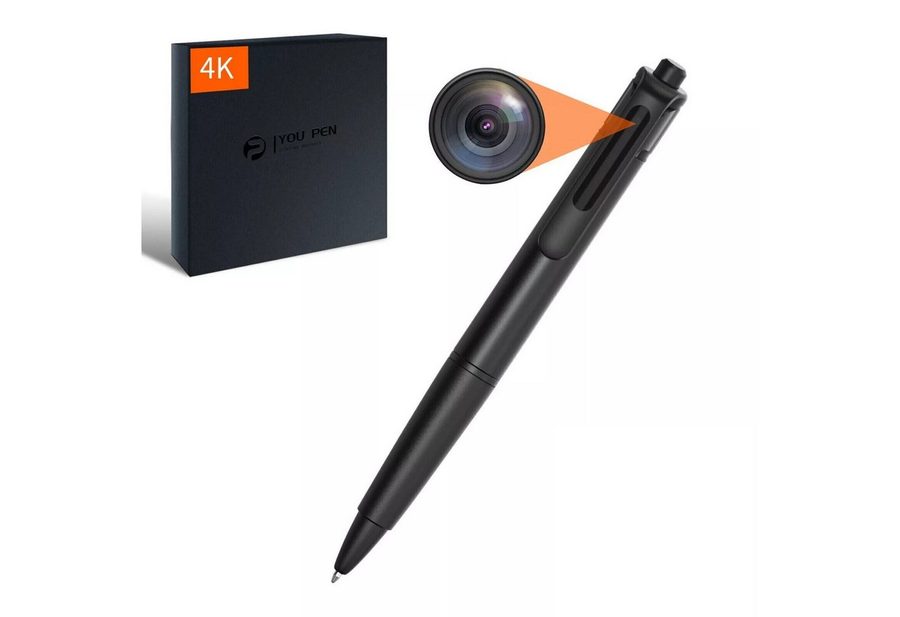 SpionProfi Überwachungskamera 4k Kugelschreiber Kamera Stift Spion Video Ton Bild Aufnahme (1-tlg., Echter Kugelschreiber mit versteckte 4k Kamera) von SpionProfi