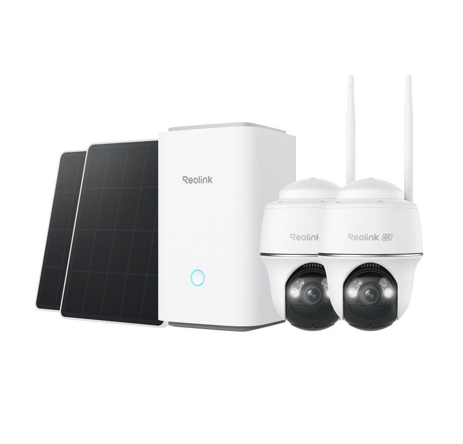 Reolink Überwachungskamera Kabelloses Sicherheitssystem mit 4K PT Akku Argus PT Ultra (AuBenbereich, 2-tlg., 360° Ansicht in 4K,Farbige Nachtsicht mit Reolink Home Hub) von Reolink