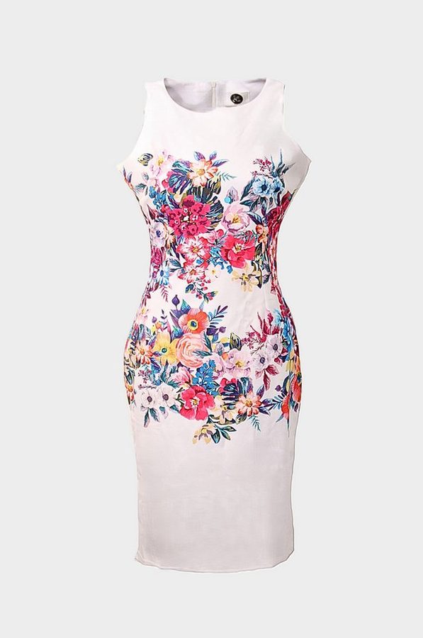 Be Noble Druckkleid Mainau Wunderschönes sehr figurbetontes Blumenkleid von Be Noble