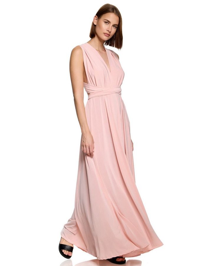Worldclassca Abendkleid Worldclassca Abendkleid Partykleid Lang mit Schlitz Sommerkleid Maxikleid Cocktailkleid Wickelkleid Elegant Schulterfrei Ärmellos von Worldclassca