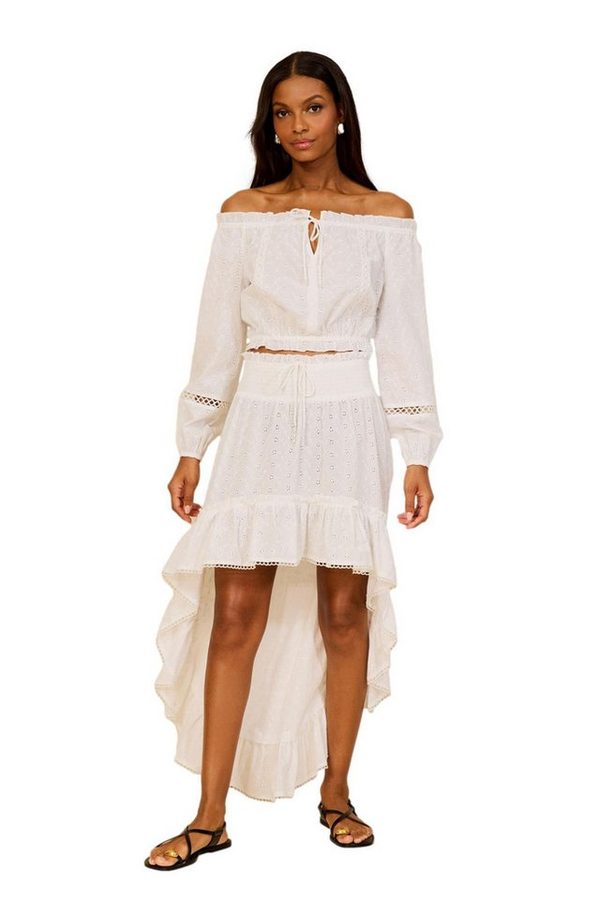 LIPSY Strandkleid Lipsy Cover-up mit Bardot-Ausschnitt + Zipfelrock (1-tlg) von Lipsy
