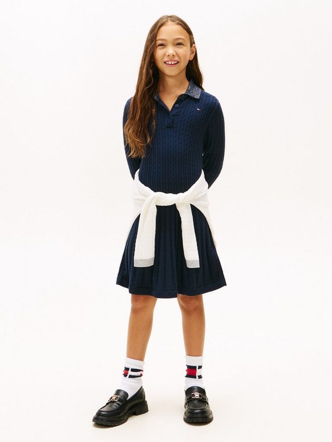 Tommy Hilfiger Strickkleid MINI CABLE SWEATER DRESS Regular fit, für Kinder bis 16 Jahre von Tommy Hilfiger