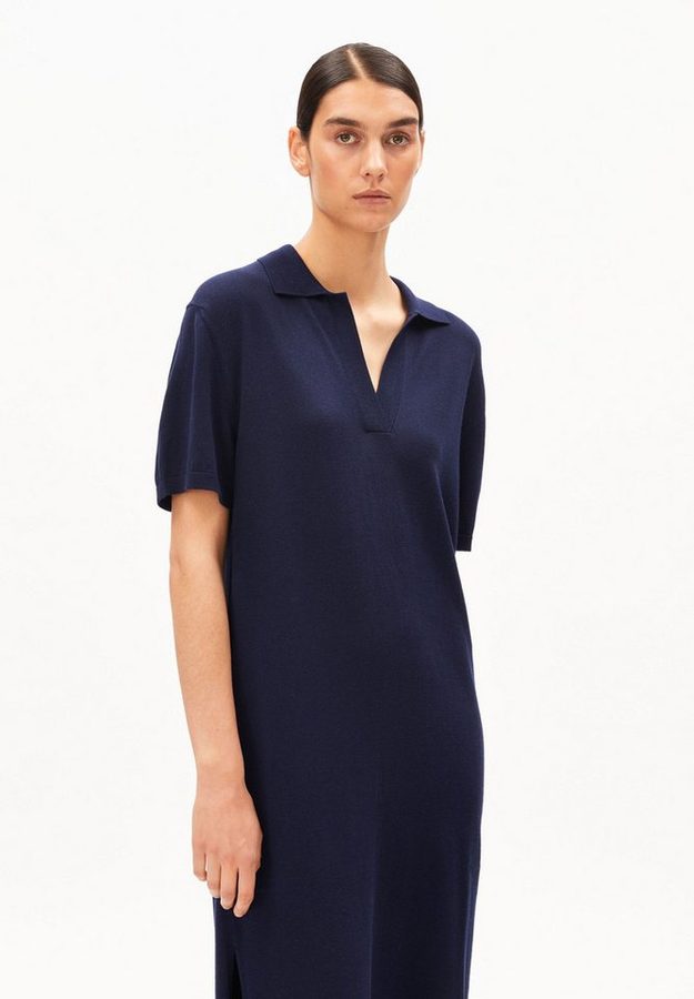 Armedangels Strickkleid FINE POLO Strickkleid aus Bio-Baumwoll Mix Kragen von ARMEDANGELS