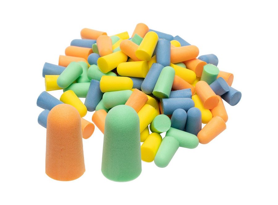 Casativo Gehörschutzstöpsel Ohrstöpsel Gehörschutz 100er&200er Pack SNR 33dB für Arbeit & Schlaf, 100/200 Stk. Vorratspack, bunt, Ultraweicher PU-Schaumstoff von Casativo