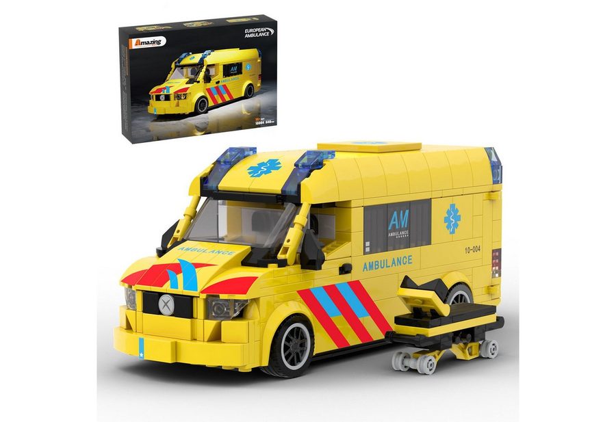 Bundviel Stadt-Rettungswagen Teile Europäische Rettungsfahrzeug-Bausteine Spielbausteine, (648 St) von Bundviel