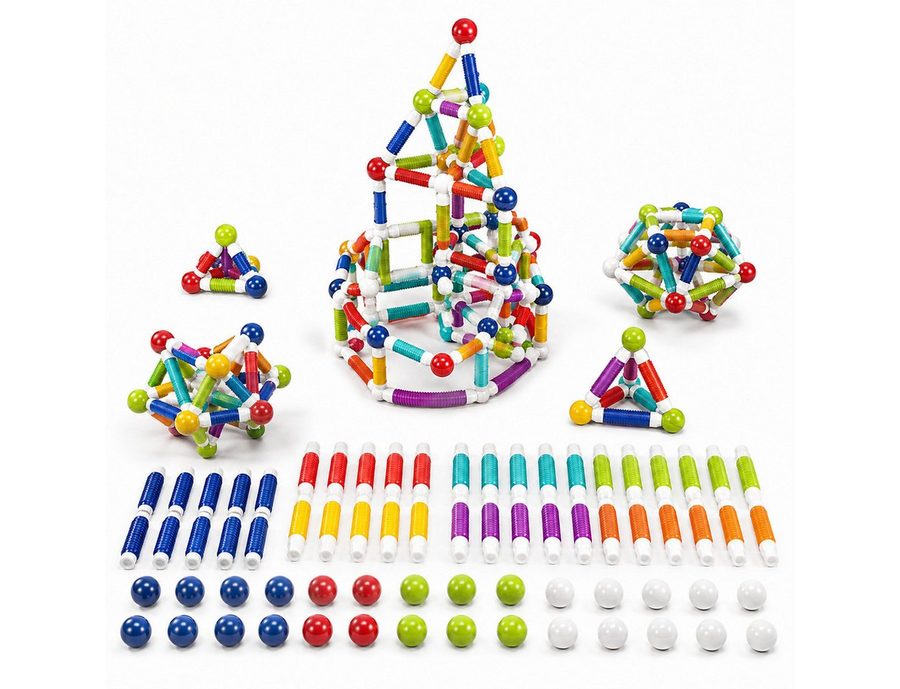 Luckice Magnetische Bausteine, 3D Magnetbausteine, Magnetspielzeug Magnetspielbausteine, (Spar-Set, 85 St., 85-teiliges Magnetbaukasten mit Aufbewahrungsbox ab 3 Jahren), Einziehbarer 3D Magnetbaukasten mit Aufbewahrungsbox von Luckice